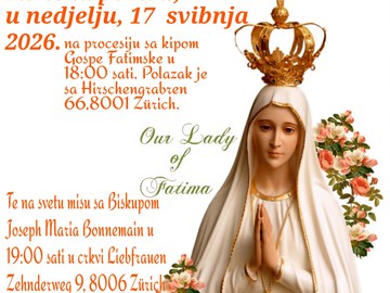 Procesija sa kipom Gospe Fatimske